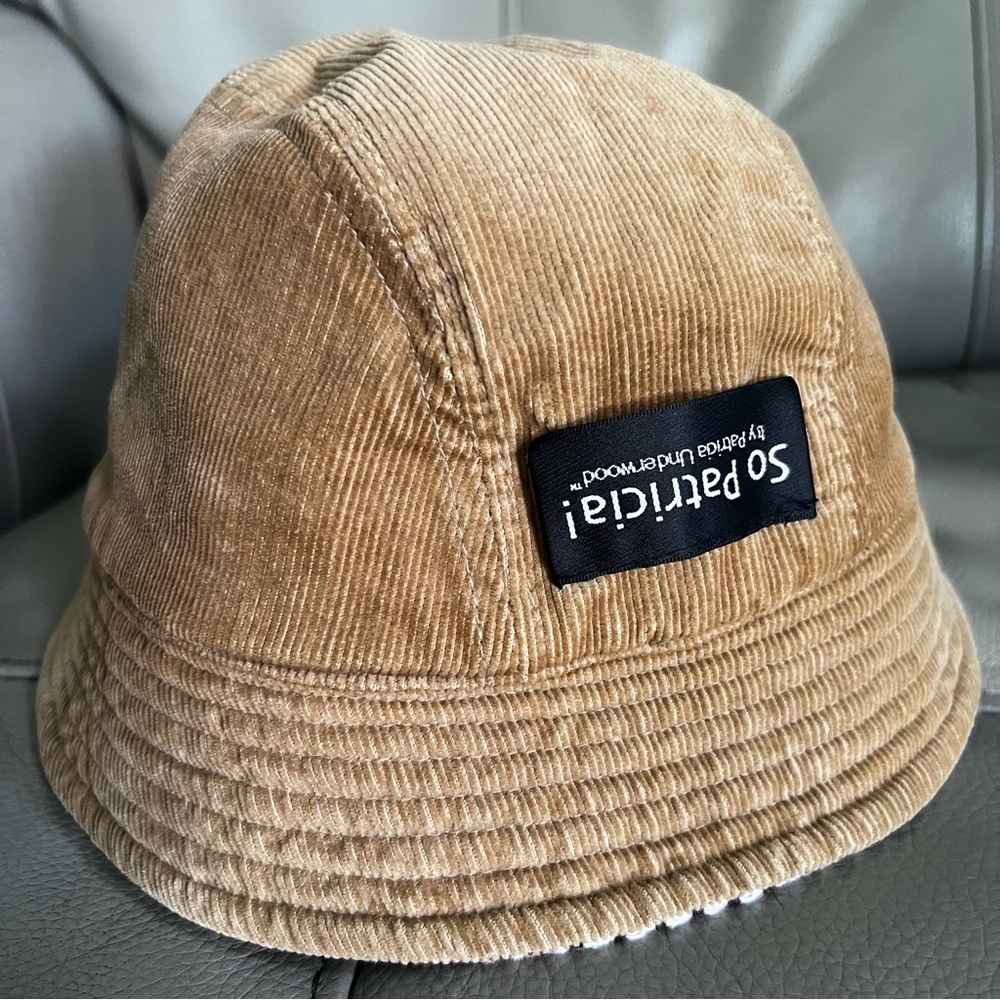 Patricia Underwood So Patricia Bucket Hat Brown Wool Corduroy Classic MOD OS